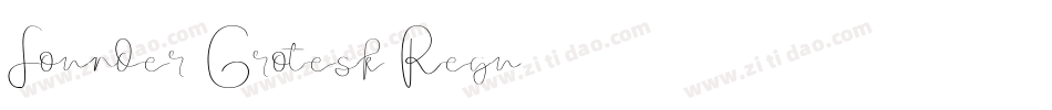 Founder Grotesk Regu字体转换